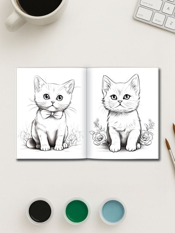 Whisker World – 105 Cat Coloring Pages - Image 2