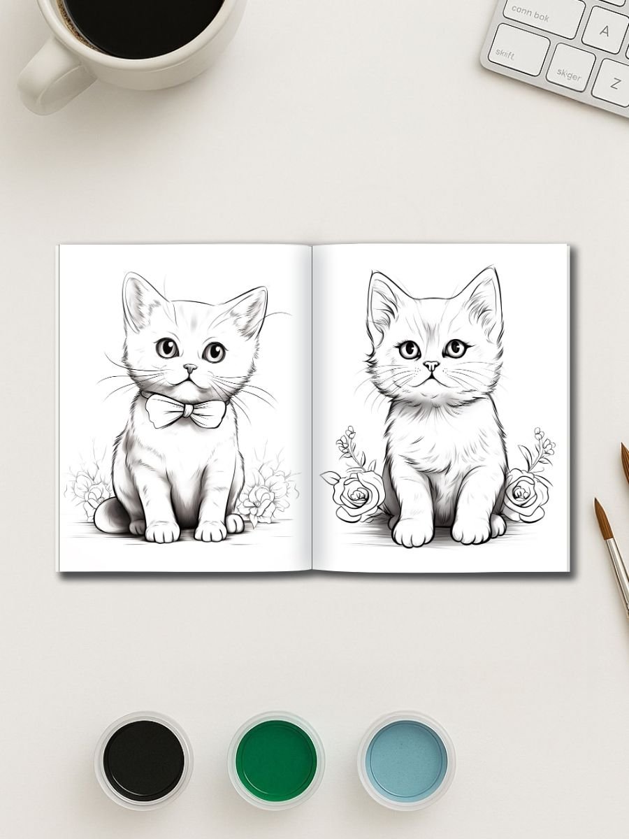 Whisker World – 105 Cat Coloring Pages - Image 2