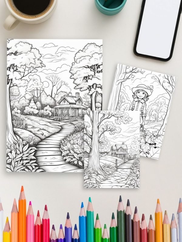 Autumn Dreams – 110 Seasonal Adult Coloring Pages - Image 3
