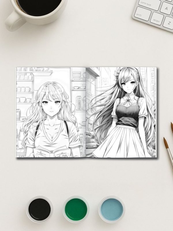 Anime Dream World – 93 Cute Anime Girl Coloring Pages - Image 2