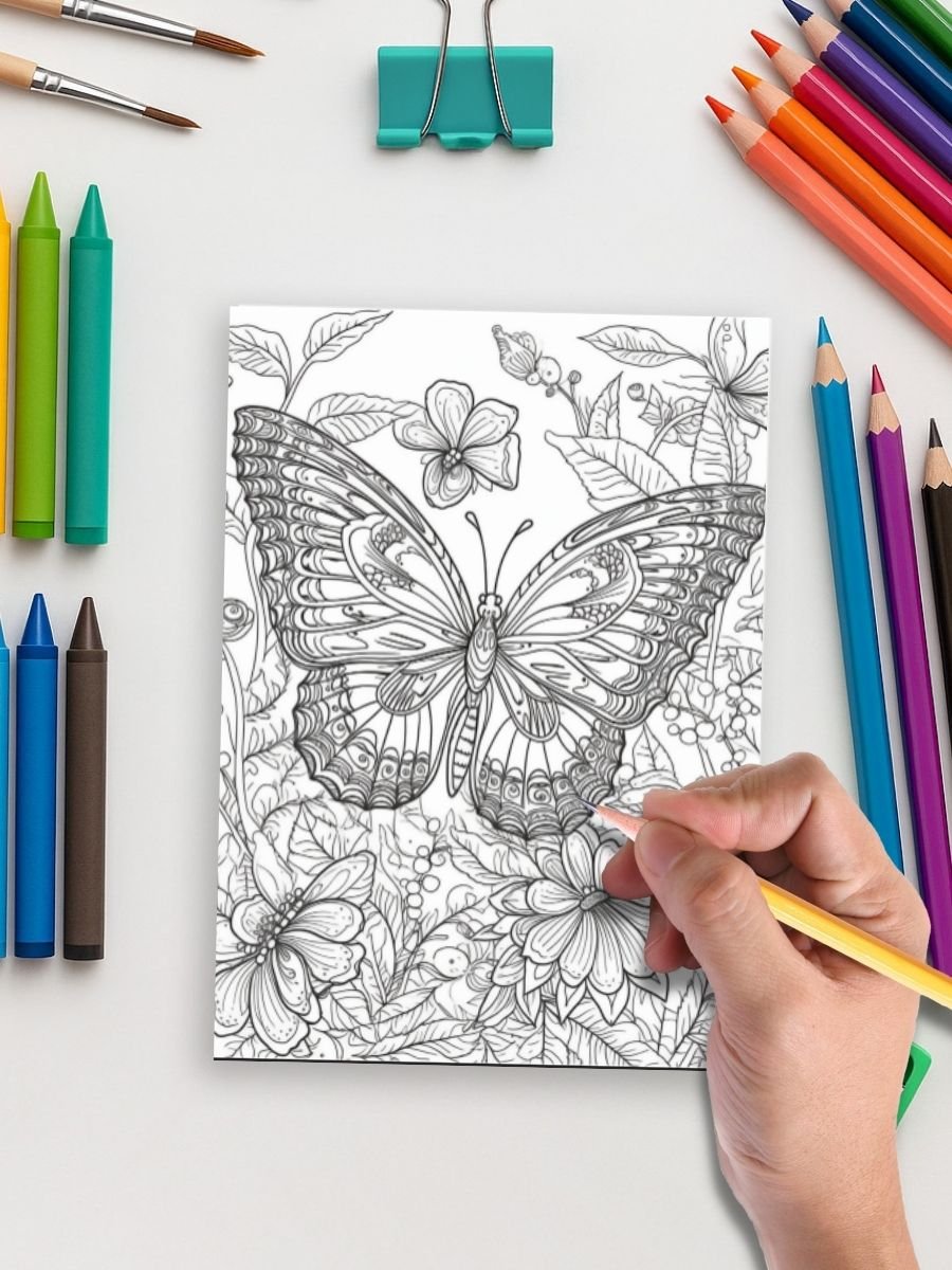 Wings of Grace – 50 Butterfly Coloring Pages - Image 4