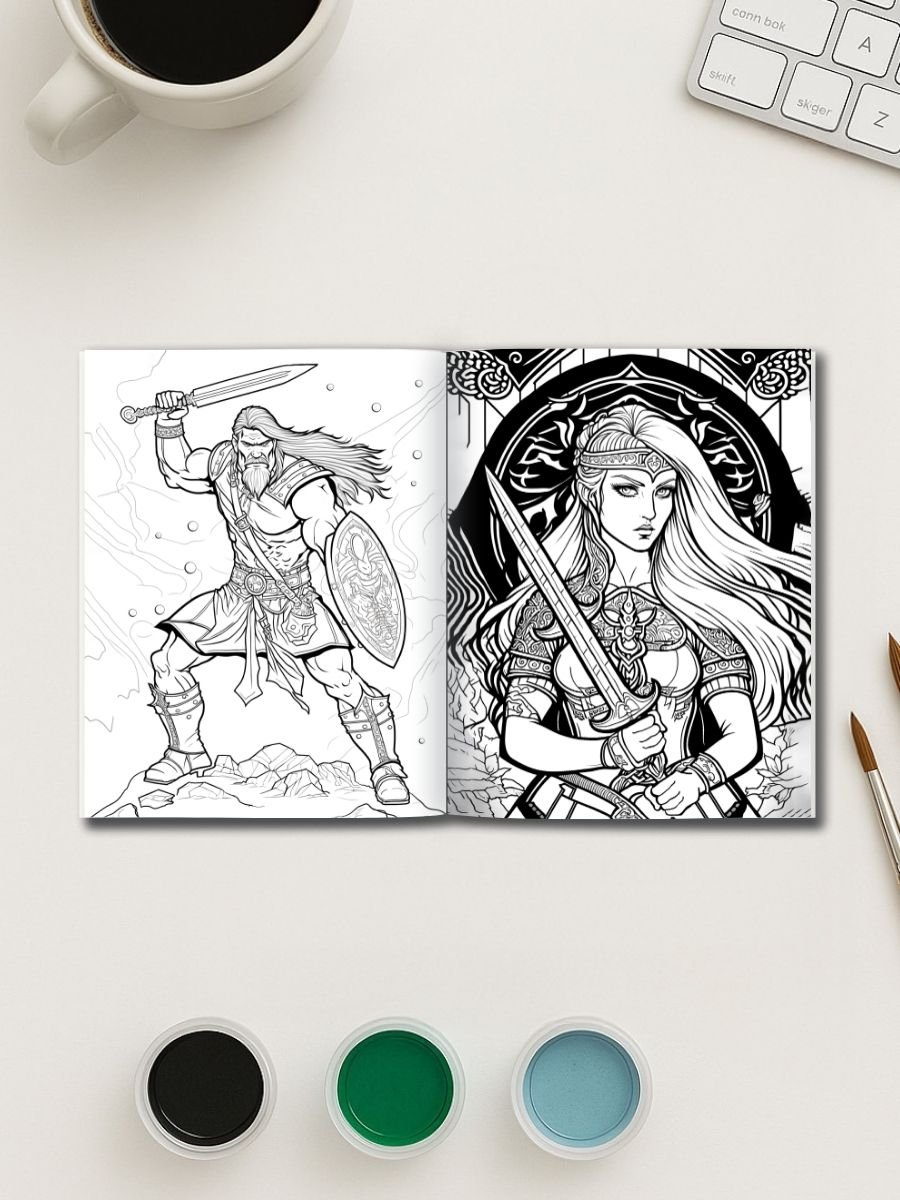 Norse Legends – 17 Viking Coloring Pages - Image 2