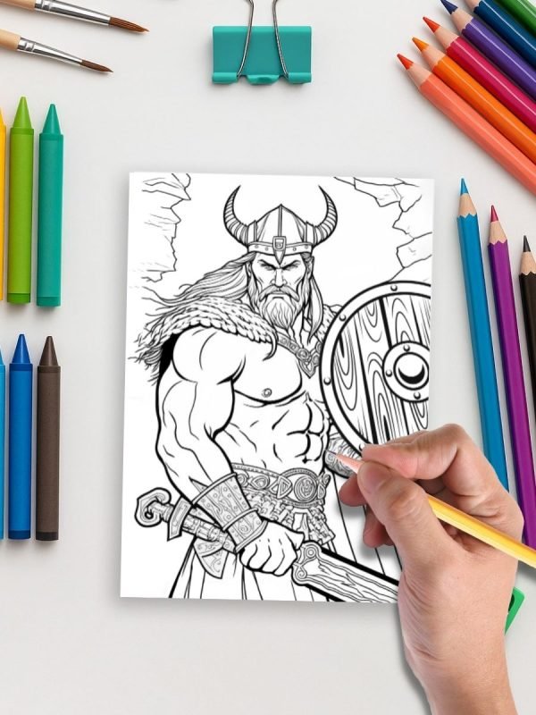 Norse Legends – 17 Viking Coloring Pages - Image 4