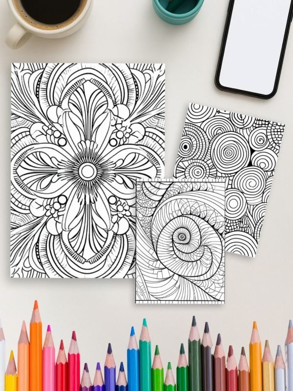 Geo Zen – 70 Geometric Coloring Designs - Image 3