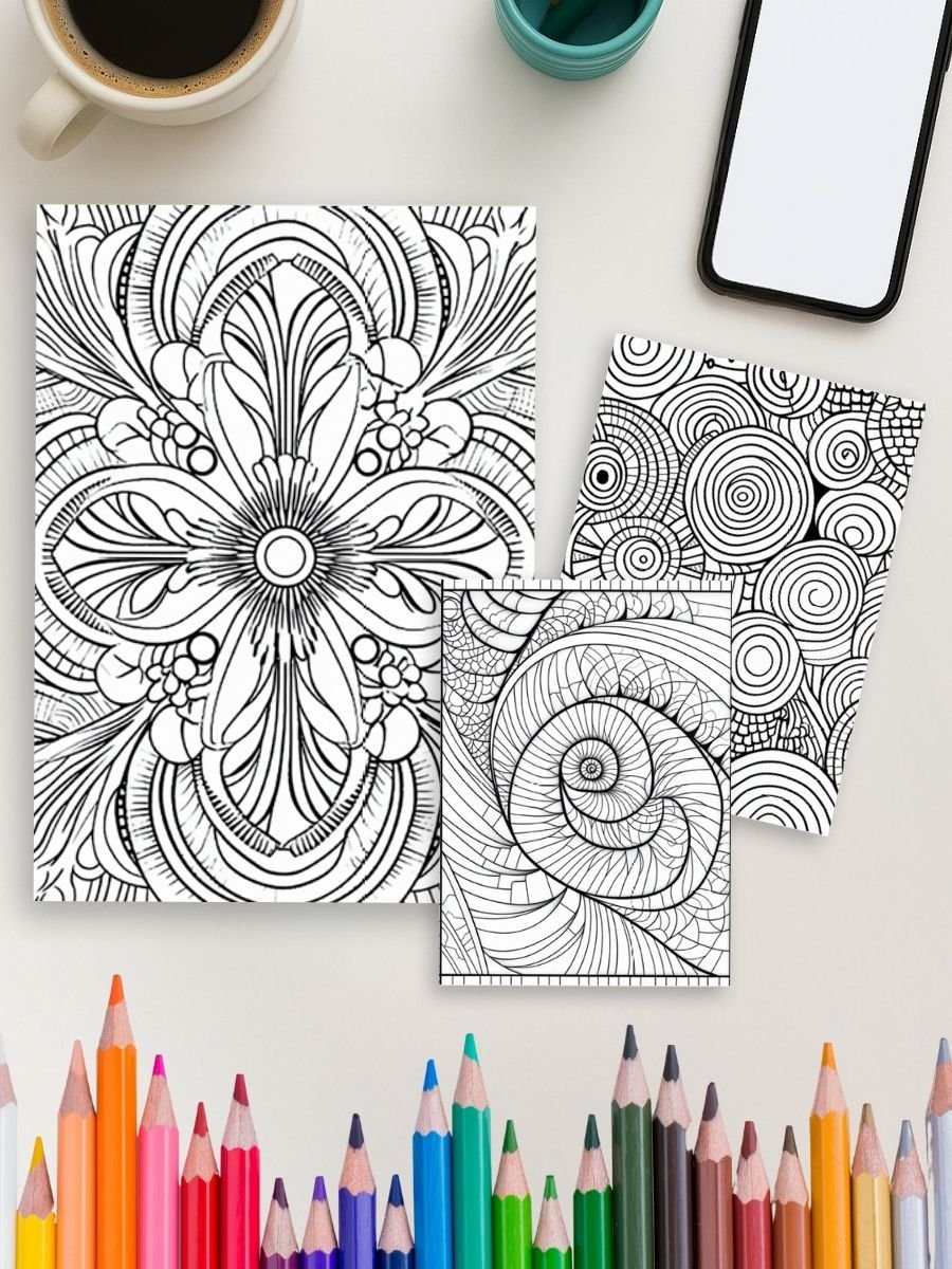 Geo Zen – 70 Geometric Coloring Designs - Image 3