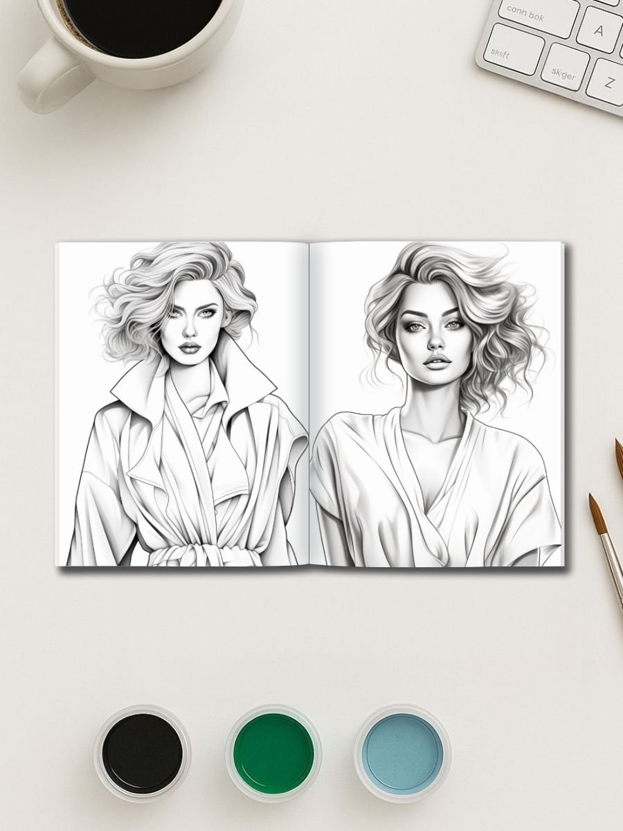 Fashion Vibes – 1357 Girl Power Coloring Pages - Image 2