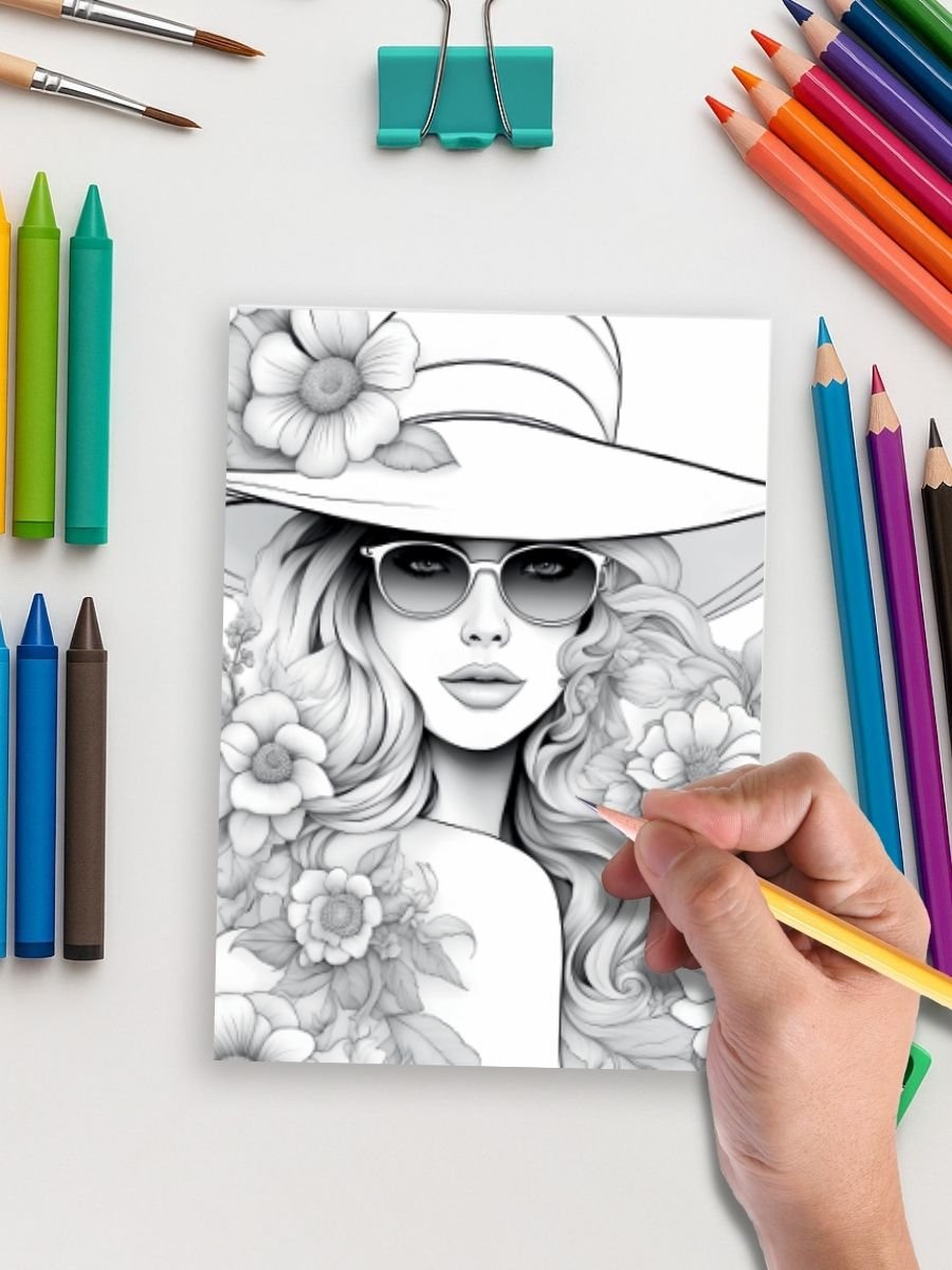 Fashion Vibes – 1357 Girl Power Coloring Pages - Image 4