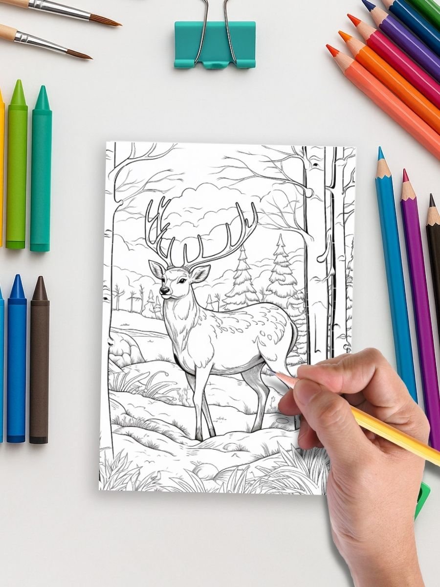 Winter Whiskers – 130 Winter Animal Coloring Pages - Image 4