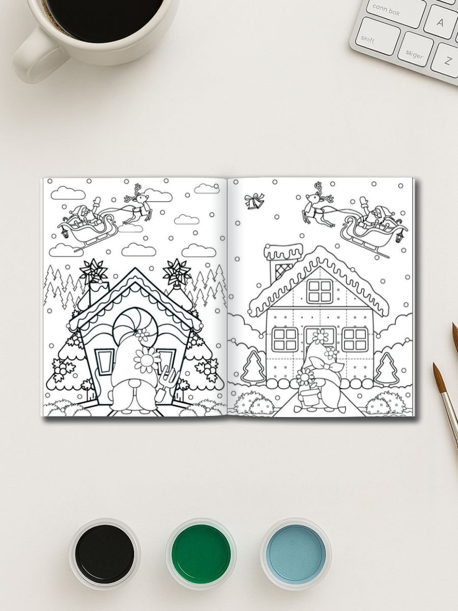 Christmas Magic – 171 Holiday-Themed Coloring Pages - Image 2