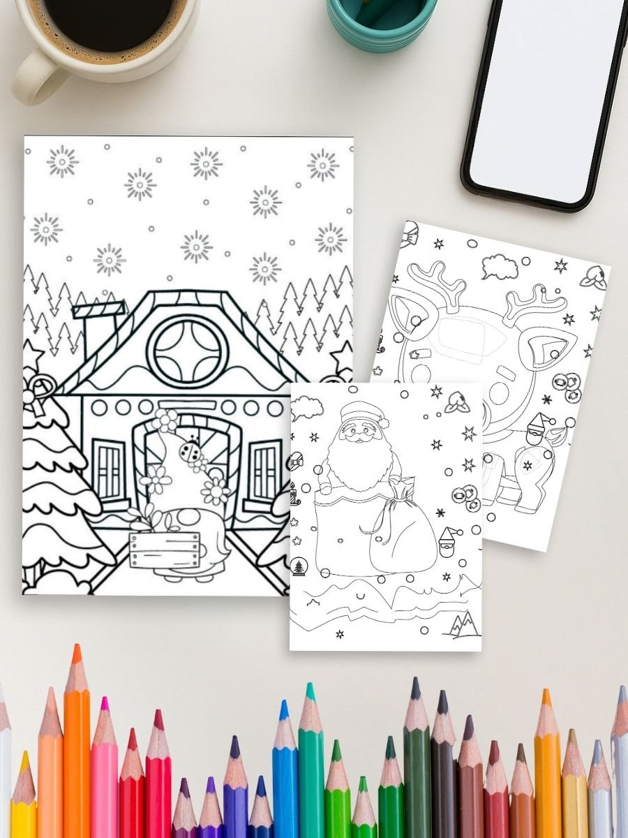Christmas Magic – 171 Holiday-Themed Coloring Pages - Image 3