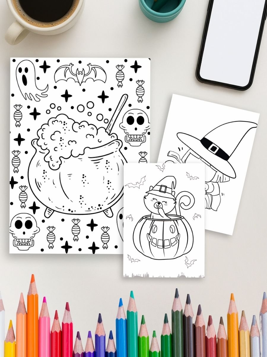 Haunted Fun – 232 Halloween Coloring Pages for All Ages - Image 3