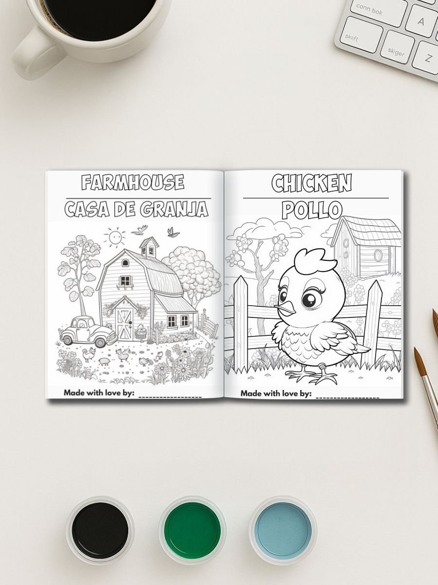 Barnyard Bilinguals Coloring and Learning Book - Image 2