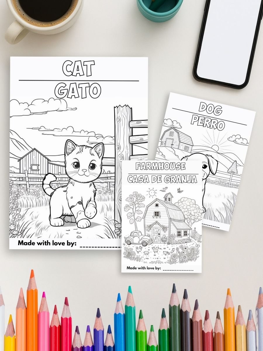 Barnyard Bilinguals Coloring and Learning Book - Image 3