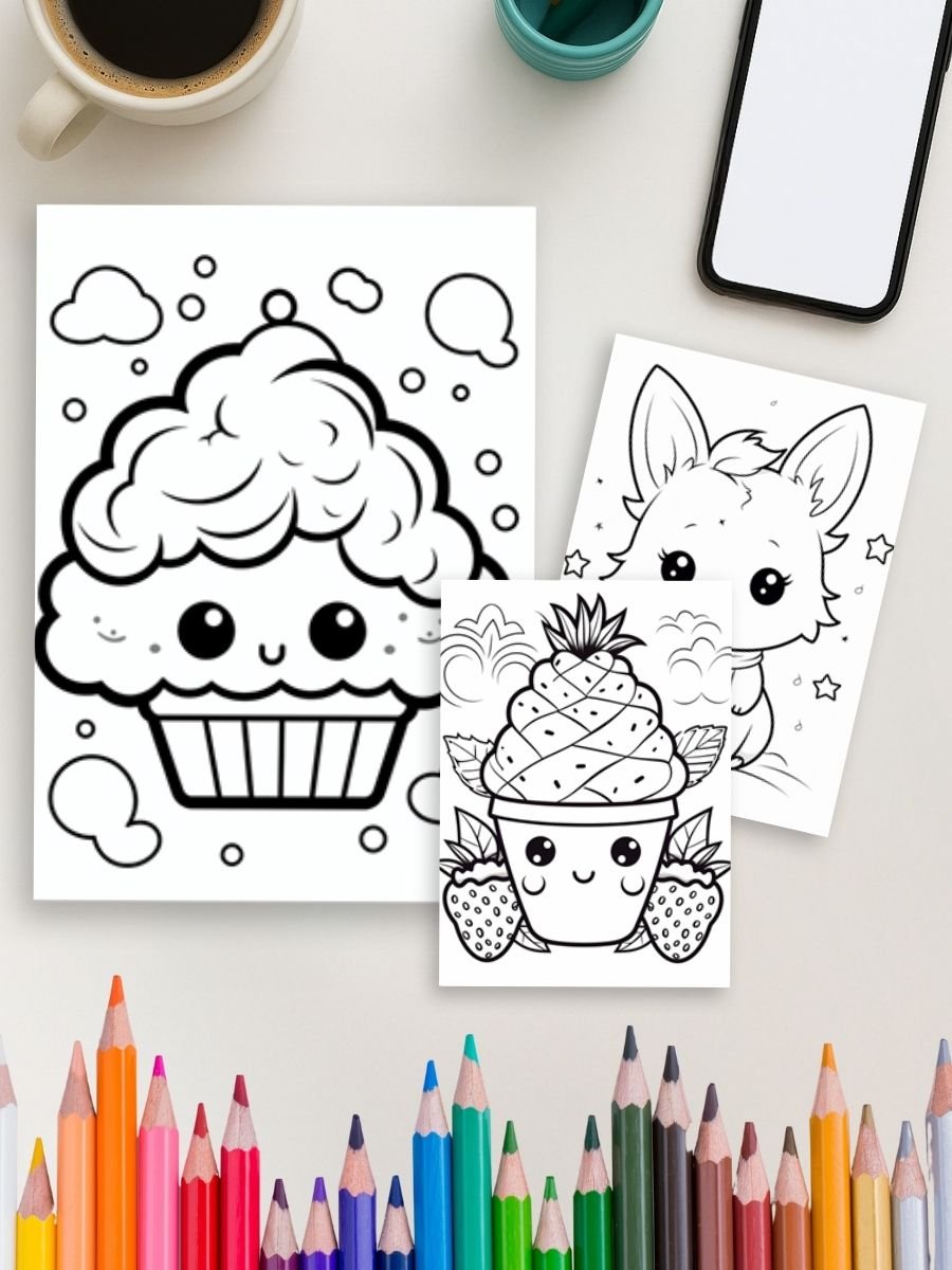 Mega Kawaii Bundle – 297 Super Cute Coloring Pages - Image 3