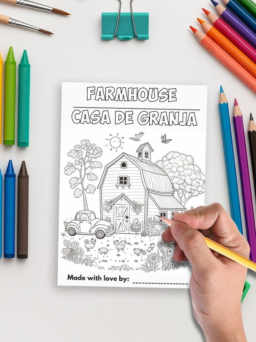 Barnyard Bilinguals Coloring and Learning Book - Image 4
